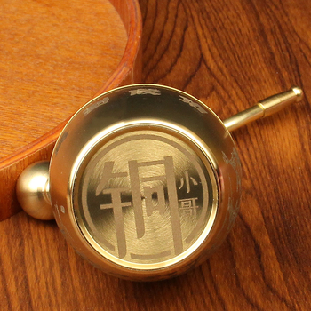 Meďová tabaková fajka, krátky štýl, prenosná, s filtrom, dvojité použitie, odnímateľné čistenie — Tang Lian Y1503