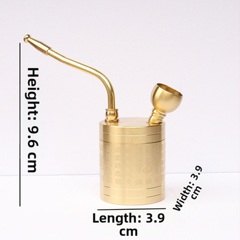 Meďová vodná fajka s filtrom na vodu so vzorom Four Fu, Tangteng N-601, moderná minimalistická ozdoba, viacúčelová