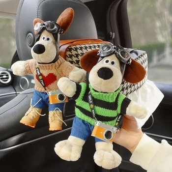 Krabička na vreckovky do auta — plyšová, visací typ, bez personalizácie, bez licencovaných súkromných značiek