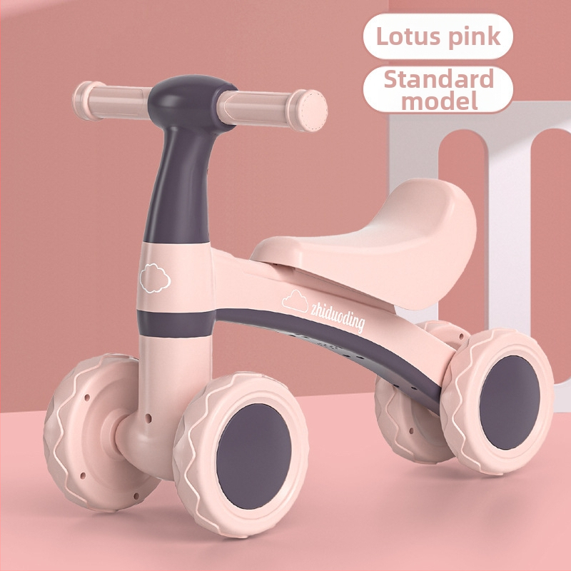 Balančný bicykel bez pedálov, štvorkolový pre deti 0–3 roky – hračka na učenie chôdze