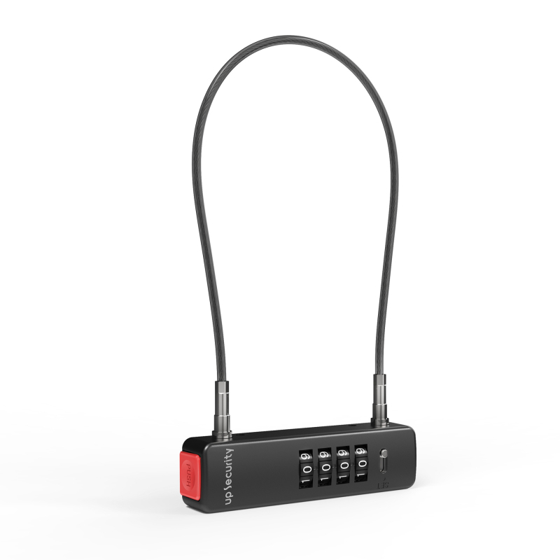 UP Security 904HP zámok s kódom zo zliatiny zinku pre bicykel a prilbu, 5 mm zámová tyč