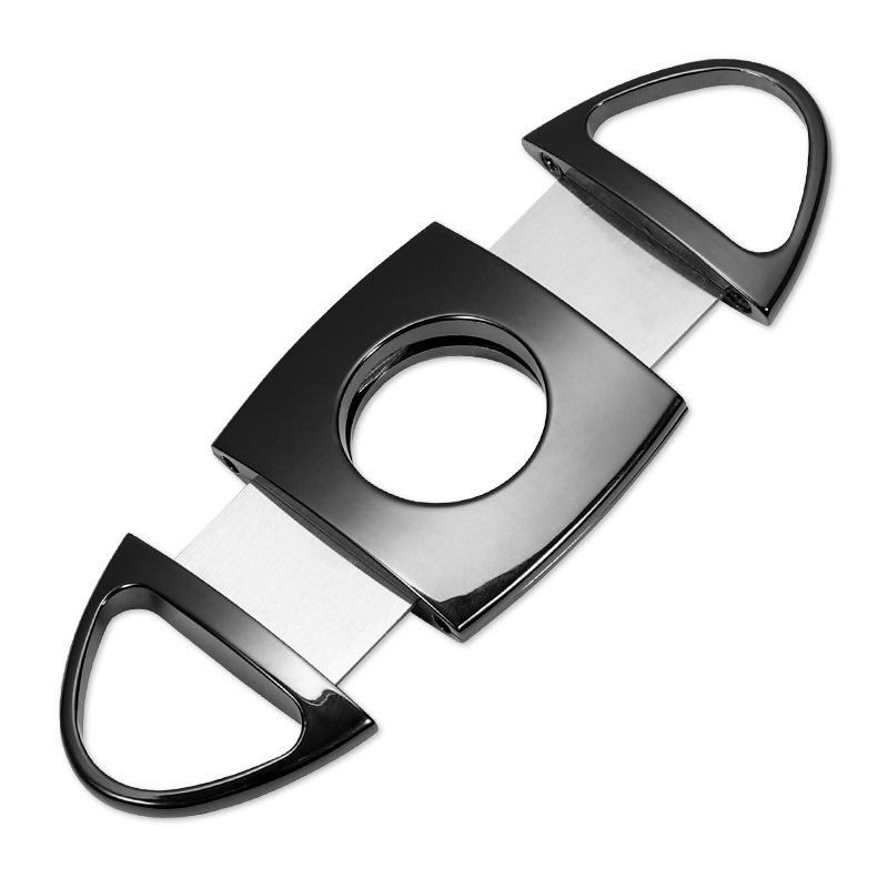 Luban škare za cigare, cinkova legura i nehrđajući čelik, dvostruko oštre, mini metalne škare