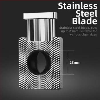 Honesty Strihovač na cigary – V-tvarná čepeľ, nerezová oceľ, elektroplating povrch, ručne vyrobené