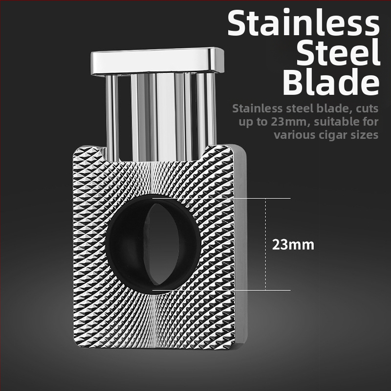 Honesty Strihovač na cigary – V-tvarná čepeľ, nerezová oceľ, elektroplating povrch, ručne vyrobené
