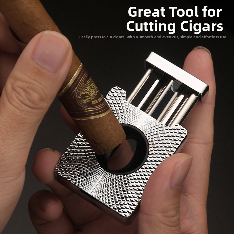 Honesty Strihovač na cigary – V-tvarná čepeľ, nerezová oceľ, elektroplating povrch, ručne vyrobené