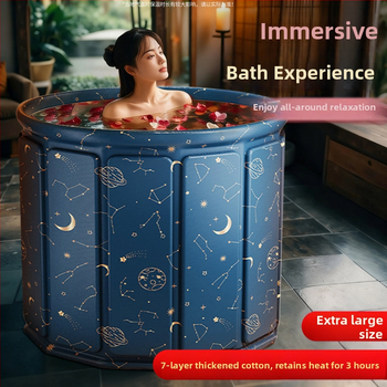Skladacia vaňa na kúpanie s vekom — izolovaná, vodotesný materiál, pre dospelých