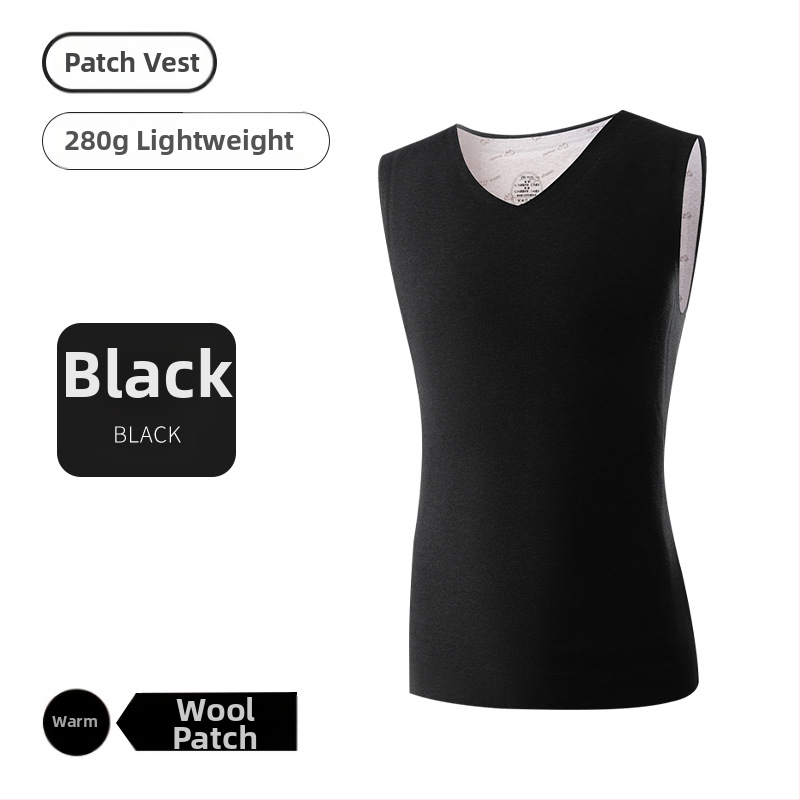 Unisex vesta s výplňou z vlny, antibakteriálna a teplá, dvojvrstvová, cez hlavu