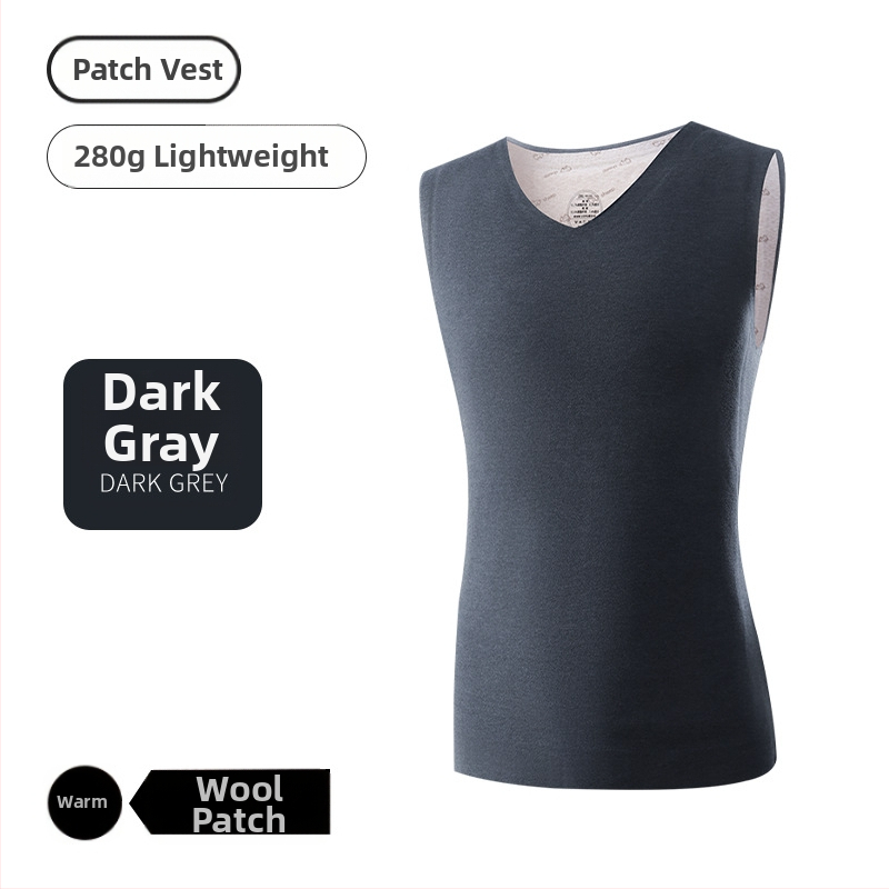 Unisex vesta s výplňou z vlny, antibakteriálna a teplá, dvojvrstvová, cez hlavu