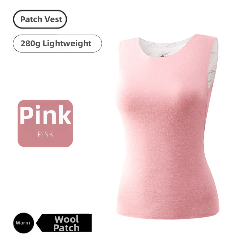 Unisex vesta s výplňou z vlny, antibakteriálna a teplá, dvojvrstvová, cez hlavu