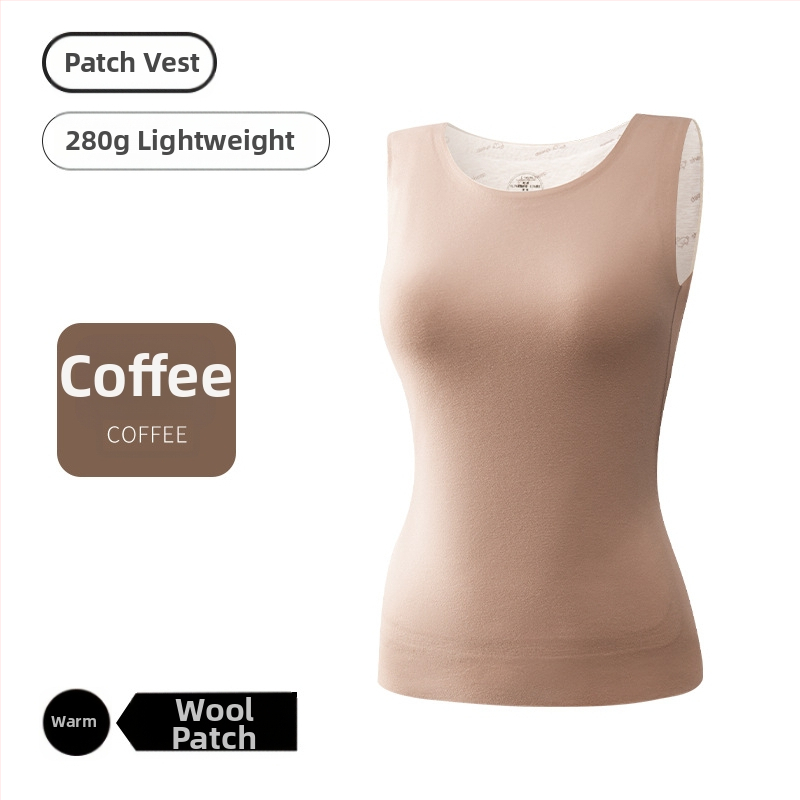 Unisex vesta s výplňou z vlny, antibakteriálna a teplá, dvojvrstvová, cez hlavu