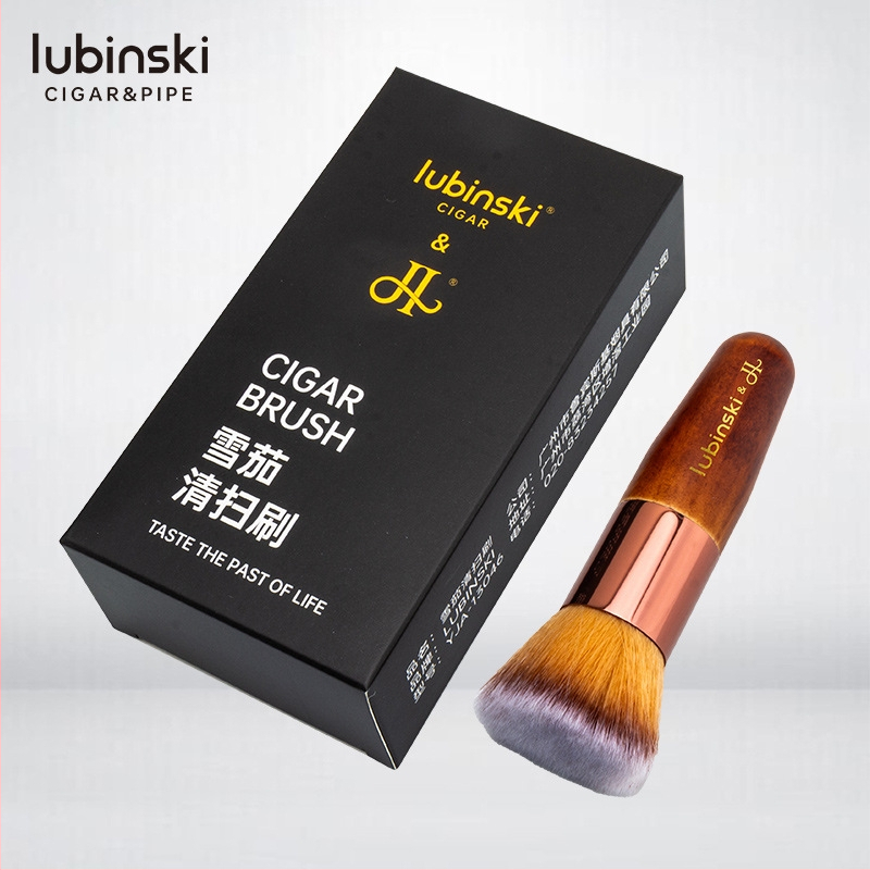 Kefa na čistenie cigár – LUBINSKI, drevo + hliník + vlákna, ľahký luxusný štýl, model YJA-13046