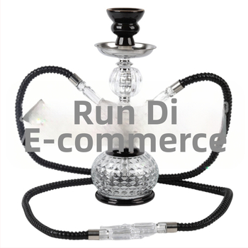 Kahe isiku vesipiipi komplekt, kompaktne metallist vesipiip, kahekordne konfiguratsioon, minimalistlik stiil