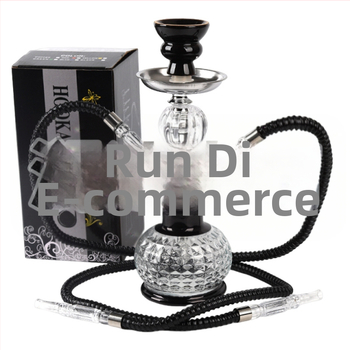 Kahe isiku vesipiipi komplekt, kompaktne metallist vesipiip, kahekordne konfiguratsioon, minimalistlik stiil