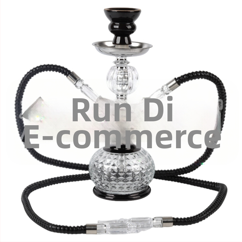 Kahe isiku vesipiipi komplekt, kompaktne metallist vesipiip, kahekordne konfiguratsioon, minimalistlik stiil