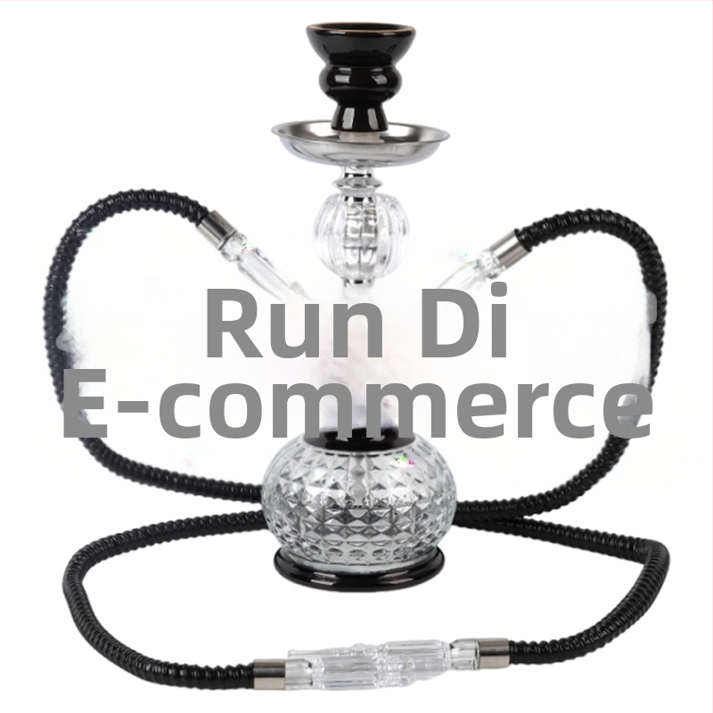 Kahe isiku vesipiipi komplekt, kompaktne metallist vesipiip, kahekordne konfiguratsioon, minimalistlik stiil