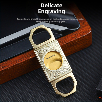 HANNICOOK Cigar nožnice - Nerezová oceľ, Dvojitá čepeľ, Elektroplatovaný povrch, Prispôsobiteľné