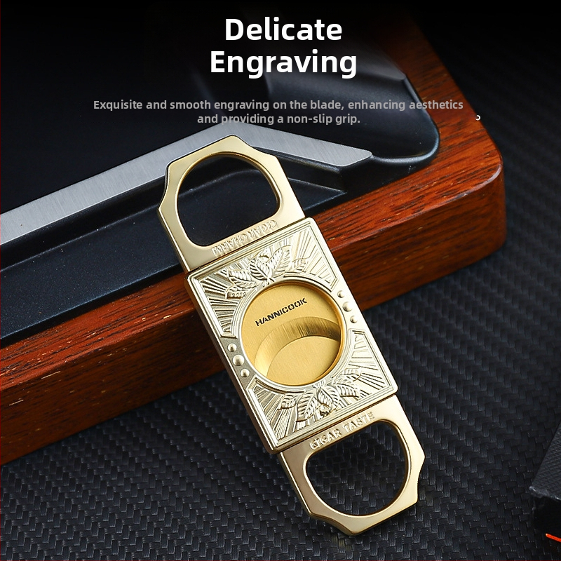 HANNICOOK Cigar nožnice - Nerezová oceľ, Dvojitá čepeľ, Elektroplatovaný povrch, Prispôsobiteľné