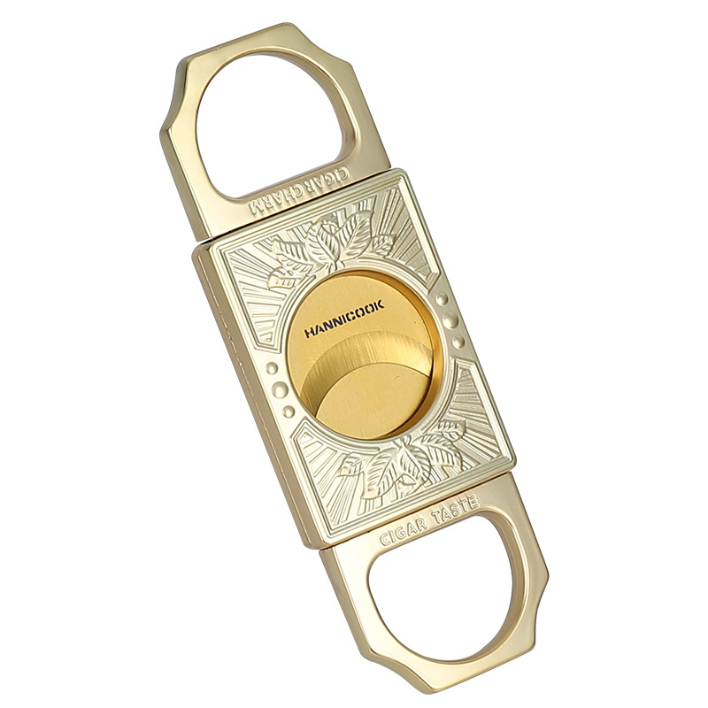 HANNICOOK Škare za cigare - Nehrđajući čelik, Dvostruka oštrica, Elektroplatirani premaz, Prilagodljivo