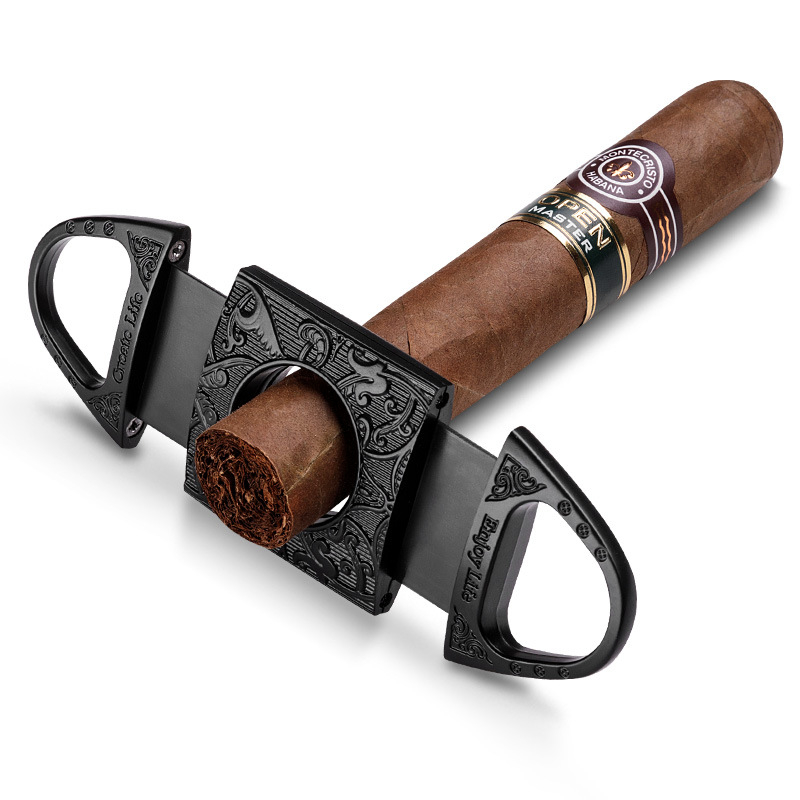 Rezač za cigare od nehrđajućeg čelika s dvostrukim oštricama