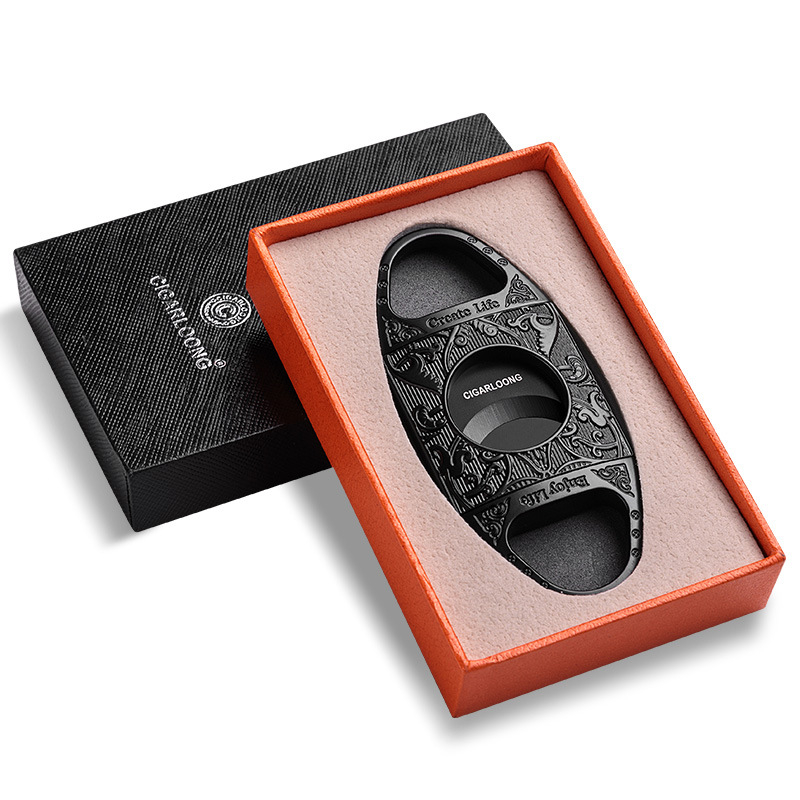 Rezač za cigare od nehrđajućeg čelika s dvostrukim oštricama