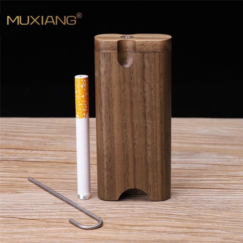 Тръба за тютюн от орехово дърво с алуминиево дъно, модерен минималистичен дизайн, марка Woody, произход Zhejiang