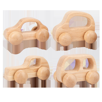 Drevený vývojový vozík s puzzle pre uchopenie – pre dojčatá 0–3 rokov, rozvíja intelekt, plazenie, uchopenie, zmysly a interaktívne hry – YC grip trolley