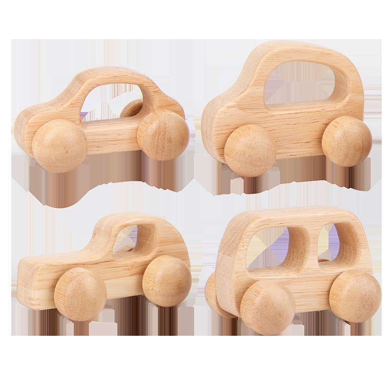 Drevený vývojový vozík s puzzle pre uchopenie – pre dojčatá 0–3 rokov, rozvíja intelekt, plazenie, uchopenie, zmysly a interaktívne hry – YC grip trolley