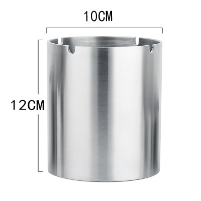 Nerezový stolný popolník s vetru odolným dizajnom, potlačou loga a úložným priestorom