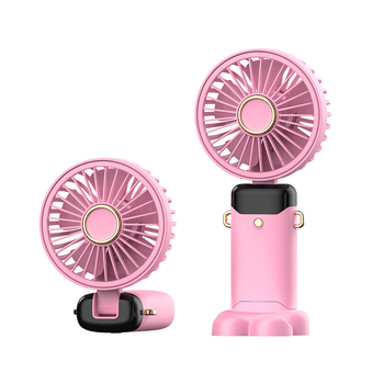 Kokkupandav USB kaela ventilaator bešepetilise mootoriga, 5 labad, 5 kiirust, 800–1000 mAh aku