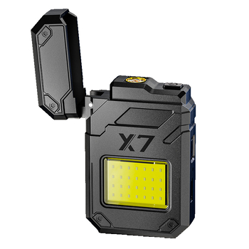 Prenosný elektrický zapaľovač s vykurovacím drôtom a LED svetlom, nabíjateľný, 12W, 300mAh batéria, plastové telo, Win Core