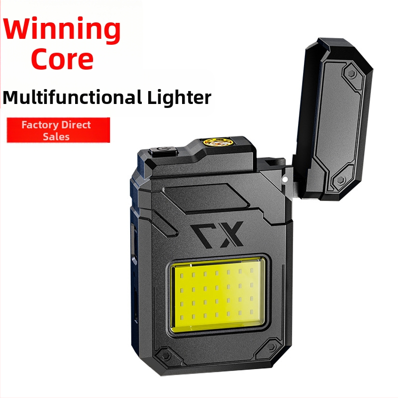 Prenosný elektrický zapaľovač s vykurovacím drôtom a LED svetlom, nabíjateľný, 12W, 300mAh batéria, plastové telo, Win Core