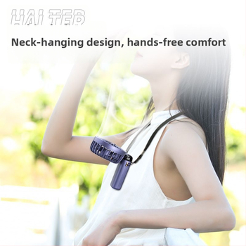 USB ručný mini ventilátor s digitálnym displejom, 5 stupňov rýchlosti, zabudovaná batéria 100–300 mAh, oscilácia hore-dole