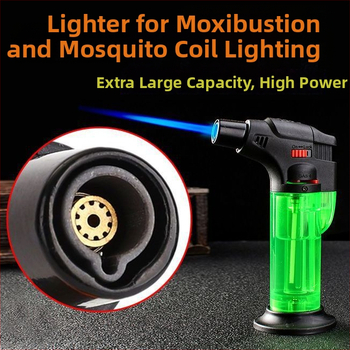 Moksibustēšanas aizdedzinātājs – Plastmasas korpuss, Atkārtoti lietojama butāna aizdedzinātājs, Pretvēja, Xia feng