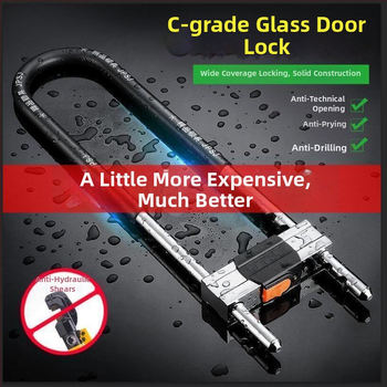 Zámok tvaru U pre sklenené dvere, nerezová oceľ, model 1, vonkajšie použitie, Nový čínsky štýl