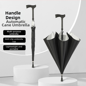 Dlhý slnečný dážnik s kovovým rámom a plastovým držadlom, 8 lúčov, poloautomatické otvorenie, 190T látka, možnosť potlače loga