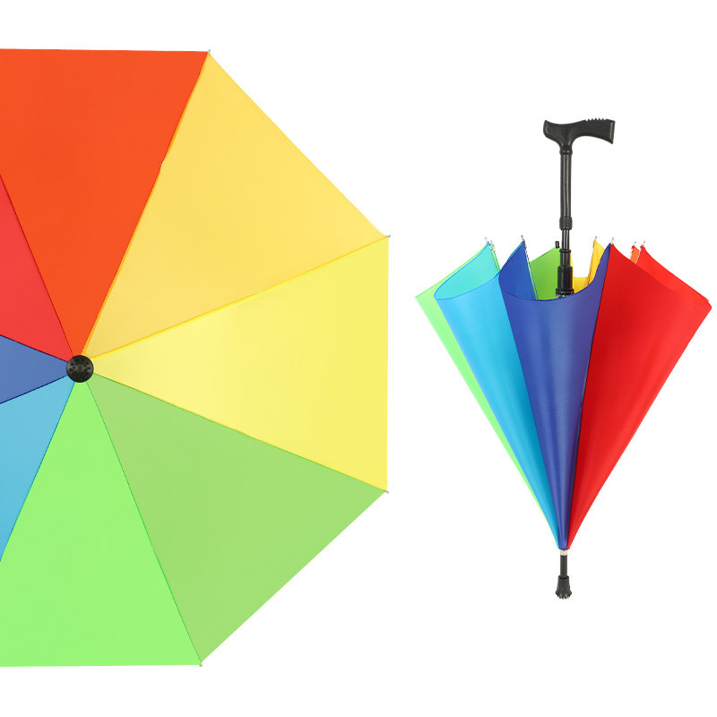 Dlhý slnečný dážnik s kovovým rámom a plastovým držadlom, 8 lúčov, poloautomatické otvorenie, 190T látka, možnosť potlače loga