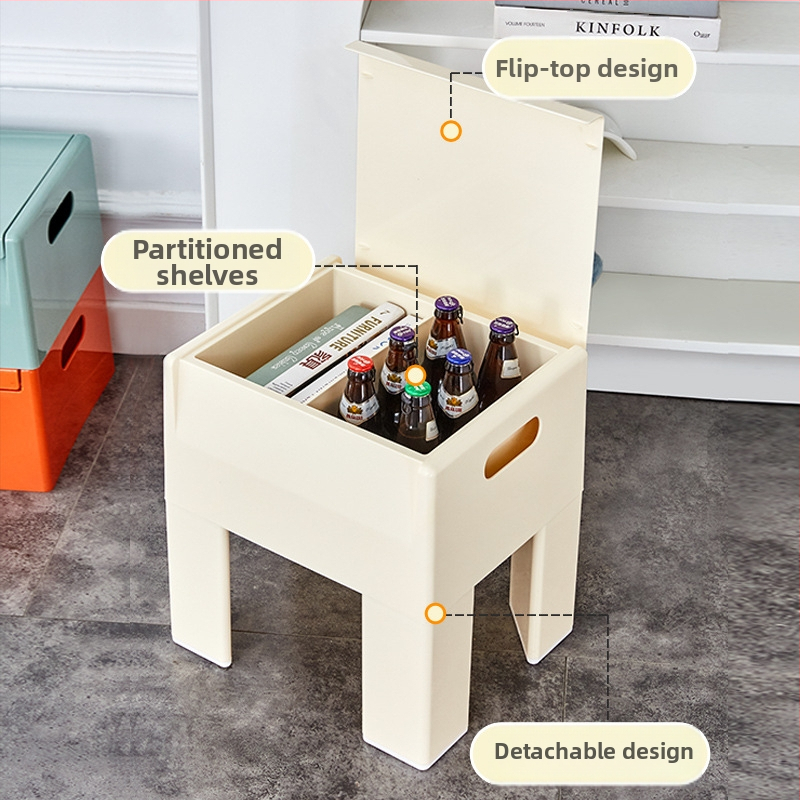 Plastmasas taburets mājas uzglabāšanai, Space Stool, Youlaike, moderns minimālisma stils, ar fotogrāfijām pielāgota