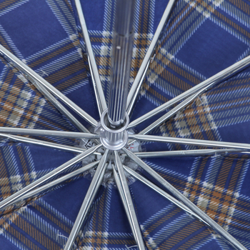 Paradise dáždnik: trojskladaný kockovaný vzor, 10 oceľových lúčov, látka z polyesteru 210T, ručné otváranie, UPF >40