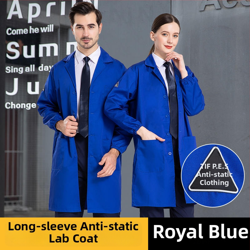 Antistatické pracovné overaly z bavlno-polyesterovej zmesi, dlhý strih, unisex, do dielne