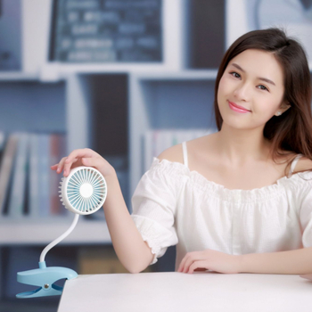 USB klipsový ventilátor pre kočík a ručné použitie, vstavaná batéria 1200–2000 mAh, 3 rýchlosti, 5 V, 5 W, hlučnosť ≤36 dB