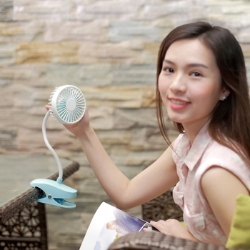 USB klipsový ventilátor pre kočík a ručné použitie, vstavaná batéria 1200–2000 mAh, 3 rýchlosti, 5 V, 5 W, hlučnosť ≤36 dB