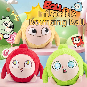 Vajíčkovitá nafukovacia plyšová hračka, karikatúrny dizajn, PVC materiál