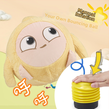 Vajíčkovitá nafukovacia plyšová hračka, karikatúrny dizajn, PVC materiál