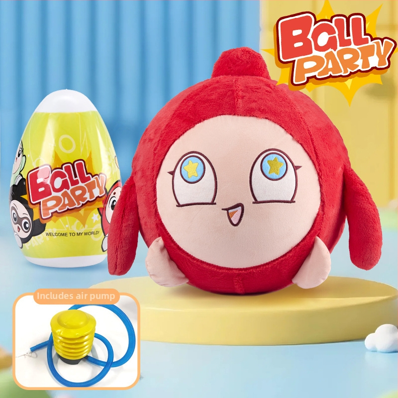 Vajíčkovitá nafukovacia plyšová hračka, karikatúrny dizajn, PVC materiál