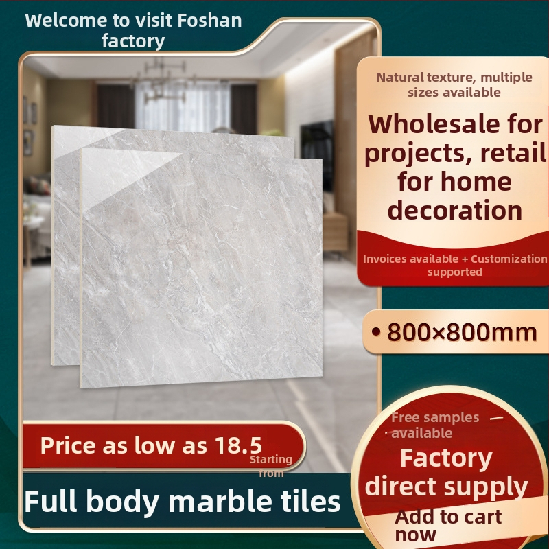 Glazēta grīdas flīze ar pilnā ķermeņa marmora rakstu, spīdīga virsma, nodilumizturība, ūdens uzsūkšanās 0,10