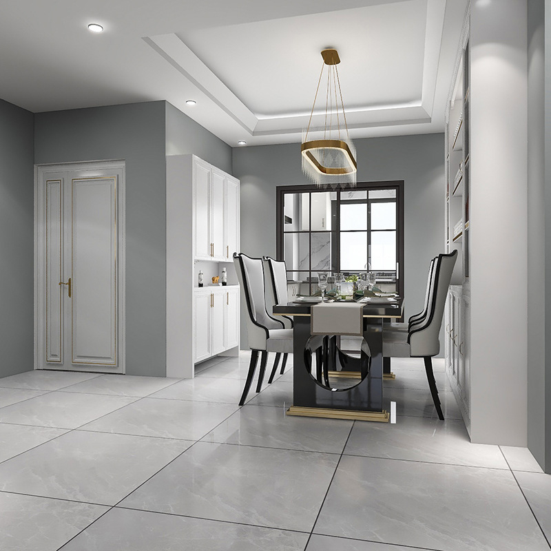 Glazēta grīdas flīze ar pilnā ķermeņa marmora rakstu, spīdīga virsma, nodilumizturība, ūdens uzsūkšanās 0,10