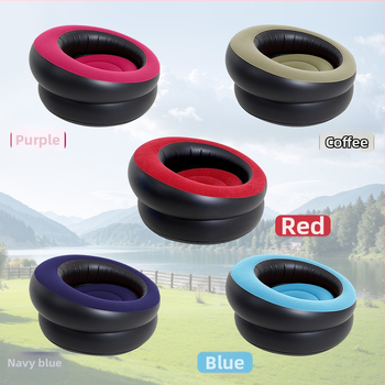 Nafukovacie guľové kreslo pre dospelých, PVC s flokovaným povrchom, ľahké a prenosné na kempovanie, 0,9 kg