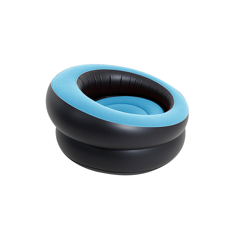 Nafukovacie guľové kreslo pre dospelých, PVC s flokovaným povrchom, ľahké a prenosné na kempovanie, 0,9 kg