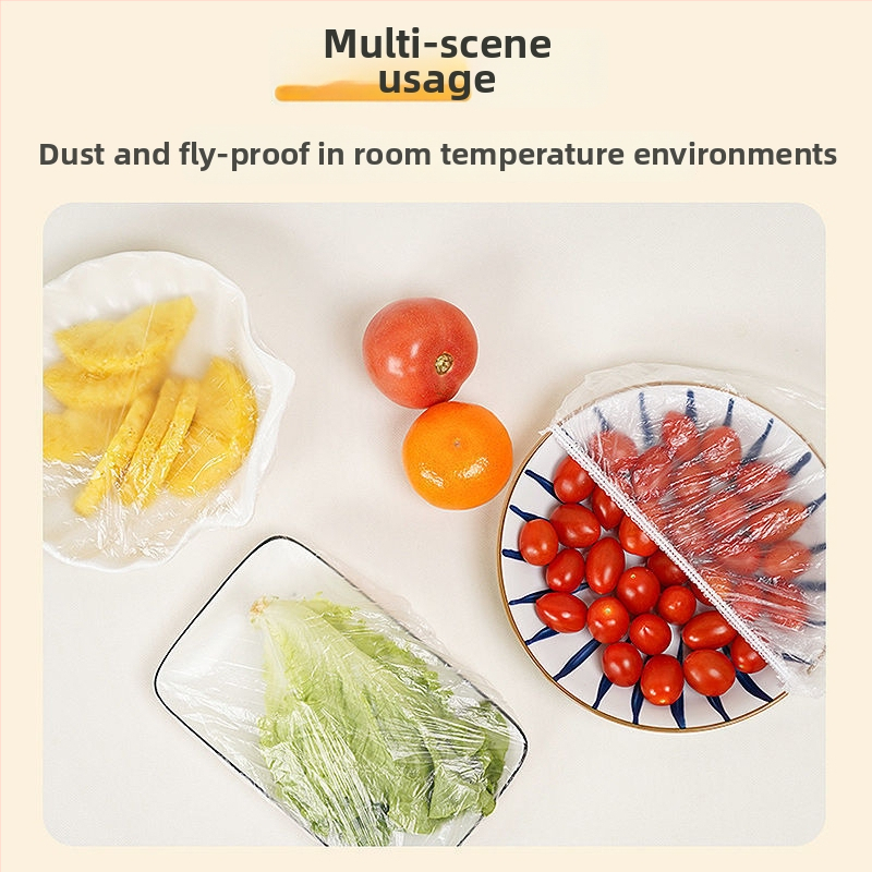 Ühekordne plastikkatte kausside jaoks, elastse suu avaga, toidu säilitamiseks