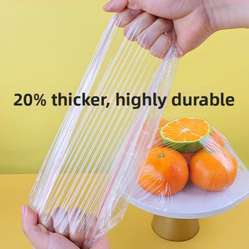 Dongtai Plastový Kryt na Potraviny, Jednorazový, Hrubší a Širší, 100 Kusov v Balení